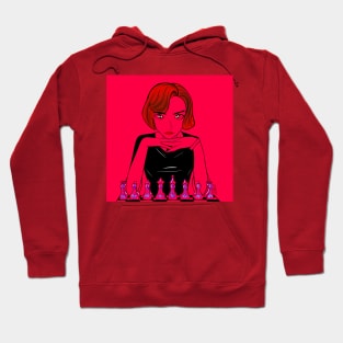 Beth the queen’s gambit in chessmaster in red room Hoodie